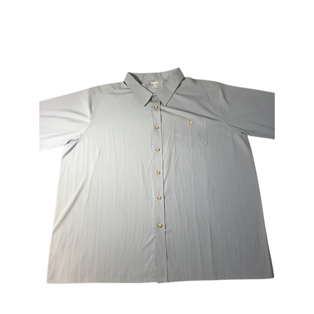 KingSize Mens 5XL Big Gray Short Sleeve Button Down Shirt 79-0588-8 Pocket